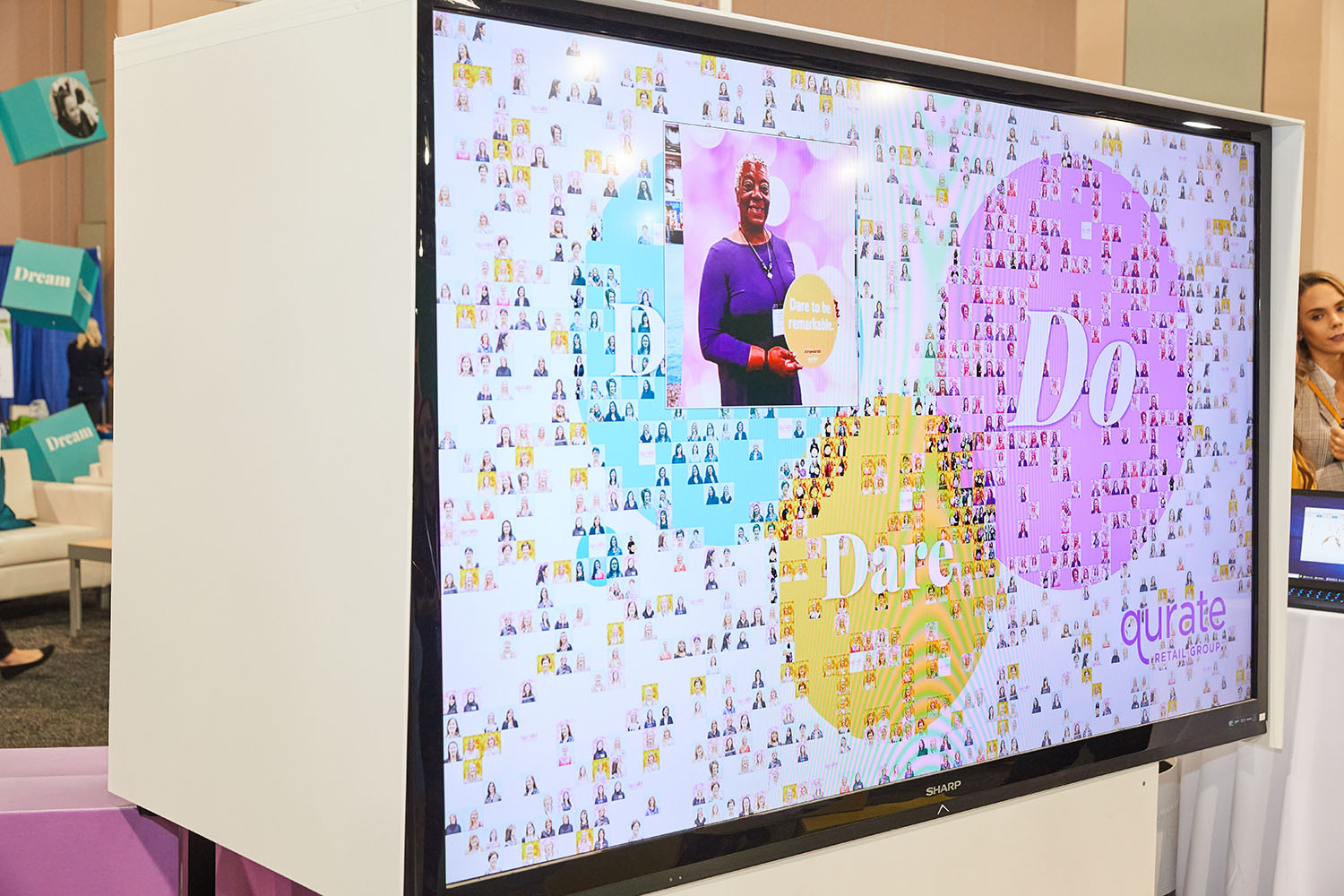 Conference attendees particpate in QVC Group's #dreamdaredo activation.